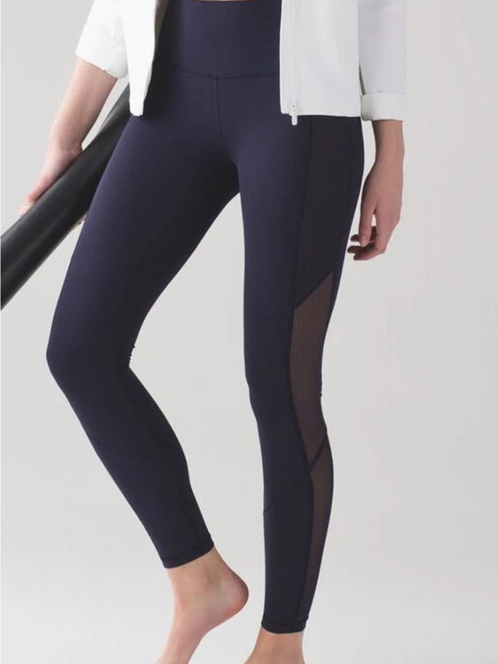 lululemon athletica midnight Navy High-Rise Leggings with Mesh Side Panels